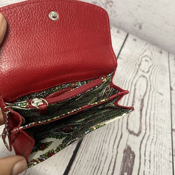 Unbranded Red Genuine Leather Handbag Made In Italy Fold Over‎ Chain Strap - Picture 8 of 11